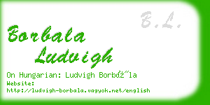 borbala ludvigh business card